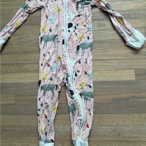 Little sleepies pink farm zippy